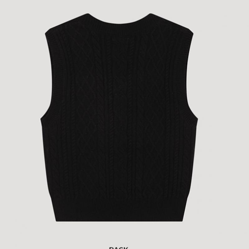  She S miss Вязаный жилет с V-образным вырезом SSkVto42590 Bk