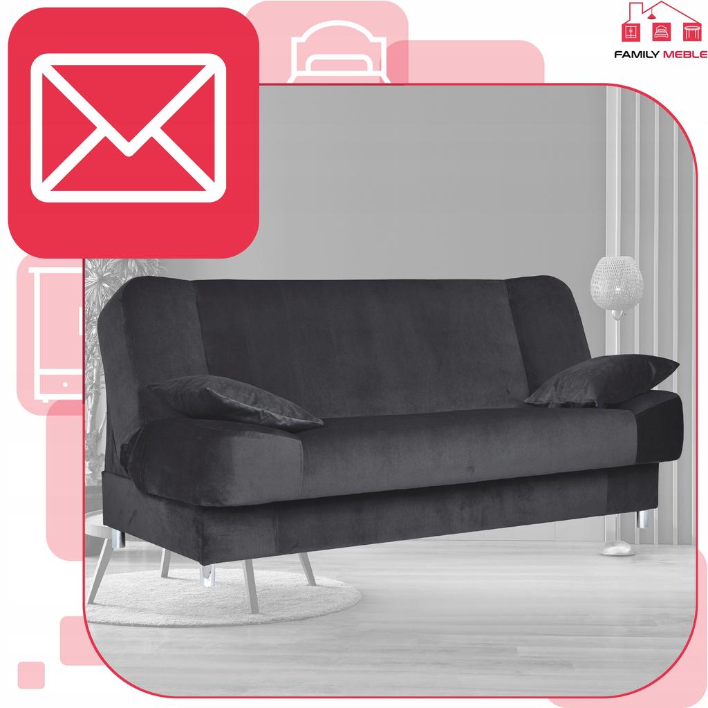 Sofa Sofa Sara Sofa Bed Bonell Bed Family Furniture Black