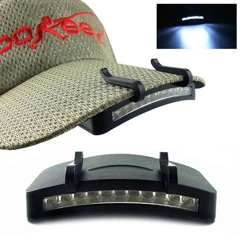 11 светодиодная бейсболка с клипсой, лампа, свет, супер яркий, рыболовный налобный фонарь, кепка, шляпа, фонарик, налобный фонарь, лампа, для кемпинга, охоты, свет KTY
