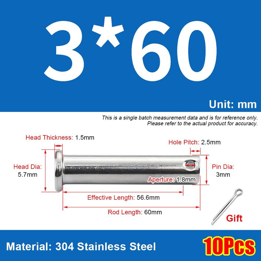 1 комплект Цилиндрический установочный штифт Плоскоголовый штифт-заглушка Комплект Прочный штифт Ось штифта Шплинт
