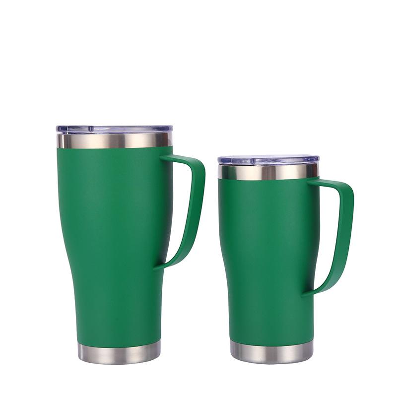 Pure Color Pattern Stainless Steel Thermos Cup Portable Car Thermos Bottle Thermal Insulation Ice Tyrant Cup