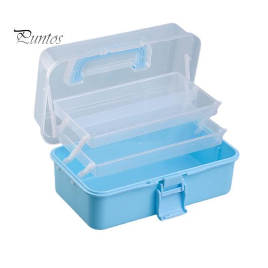 Многослойный складной ящик-органайзер с ручкой, большая вместительная кисть для рисования, швейные принадлежности, чехол для хранения мелочей