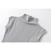Womens Sleeveless Turtleneck Tops Summer Stretch Slim Fit Short Sleeve Mock Neck Women's Causal Basics High Neck Tank Tops