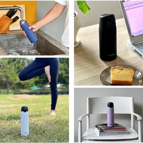 Tiger MCT-K035VT 350ml Stainless Steel Vacuum Insulated Water Bottle with One-Touch Closure, Keeps Drinks Hot or Cold, Perfect for Home Use, Tumbler U