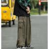 Мужские мешковатые брюки-карго с широкими штанинами Streetwear Повседневные брюки с боковыми карманами Брюки до щиколотки