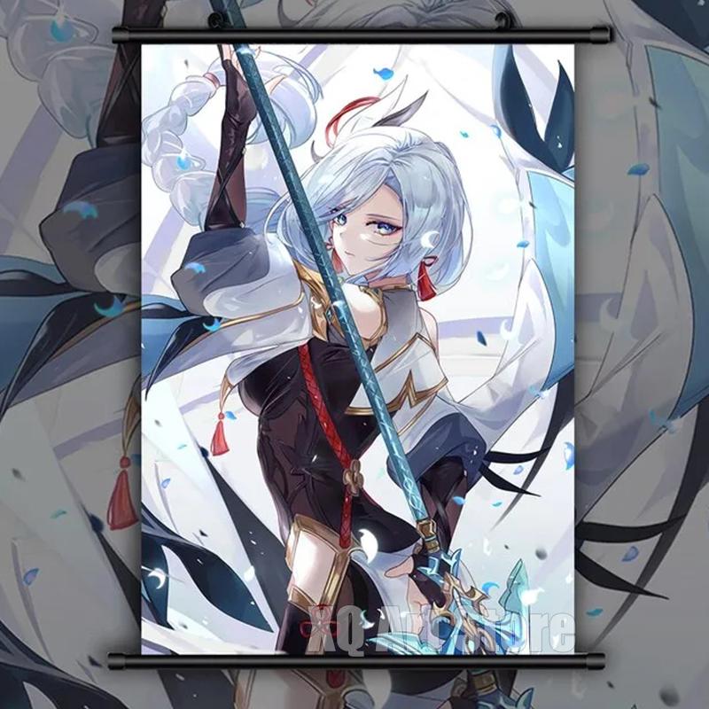 Плакаты Fischl, картины на холсте, Eula HD, картина Genshin Impact, подвесные свитки, настенные художественные принты, домашний декор Cuadros, бескаркасный