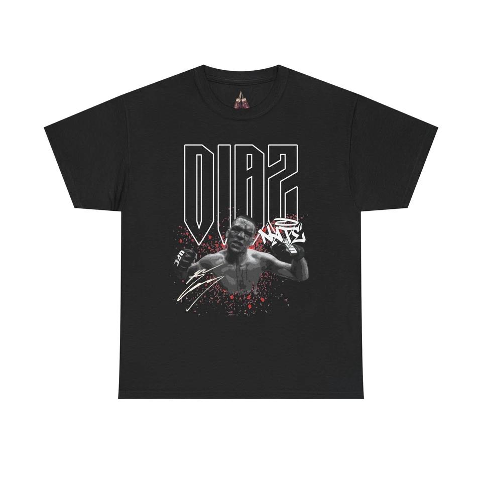 Футболка Nate Diaz MMA Stockton Bloody Graphic Tee - Унисекс, Тяжелый хлопок