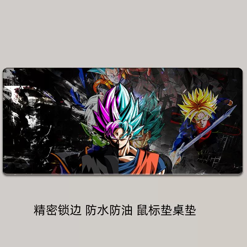 Водонепроницаемый и Нескользящий Кожаный Коврик для Мыши Креативный Мультяшный Dragon Ball Печать Высокой Четкости Увеличенный Сон Гоку Компьютерный Офисный Настольный Коврик Коврик для Ноутбука
