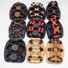 Flower Cute Butterfly  Stretchy Hair Accessories  Double  Wood Beads Magic Hair Comb