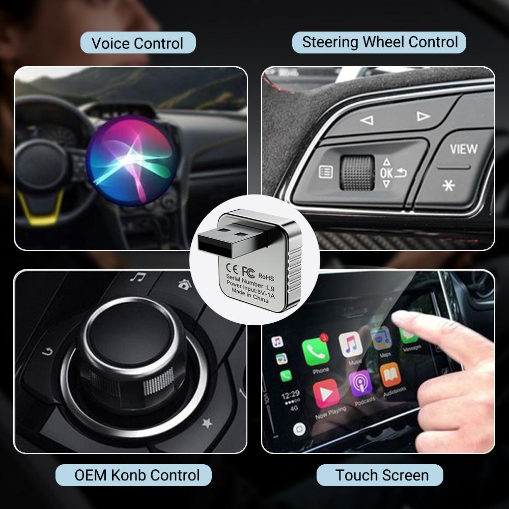 Новый 2-в-1 Проводной на Беспроводной Адаптер CarPlay Android Auto Для Штатной Автомагнитолы С USB-донглом Умная Мини-коробка Plug And Play Блюто