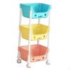 3 Tier Cart for Kitchen Storage and Organization with Wheels