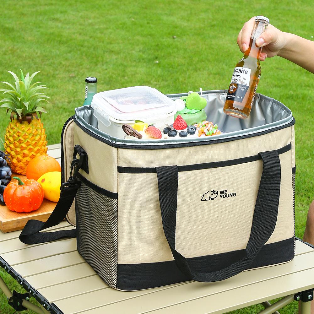 Портативная термосумка для пикника: Большая вместимость, водонепроницаемый и идеально подходит для кемпинга на открытом воздухе и хранения в холоде