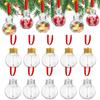 New Plastic Christmas Tree Ornament 50ml Fillable Christmas Ball Bulbs Shape Party Decor Bottle Bulbs Pendant Christmas