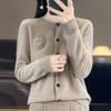 Женский кашемировый кардиган QingHe 30% кашемира - Мягкий и теплый свитер из смесовой шерсти