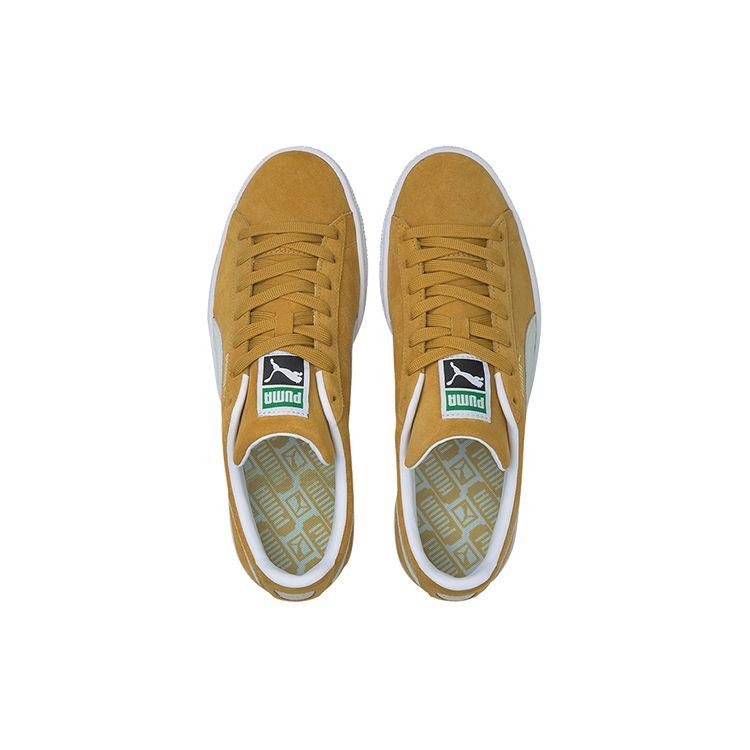 Puma Замшевые Classic 21 Унисекс Медовый Горчичный Белые Кроссовки 374915-05