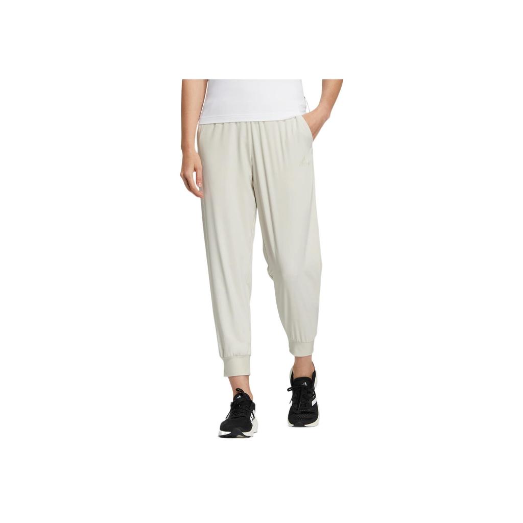 Adidas Elastic Cuff Sport Sweatpants Women Bottoms White HR8400