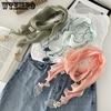 Women's Solid Color Thin Pleated Small Scarf Straight Diamond Shaped Scarf