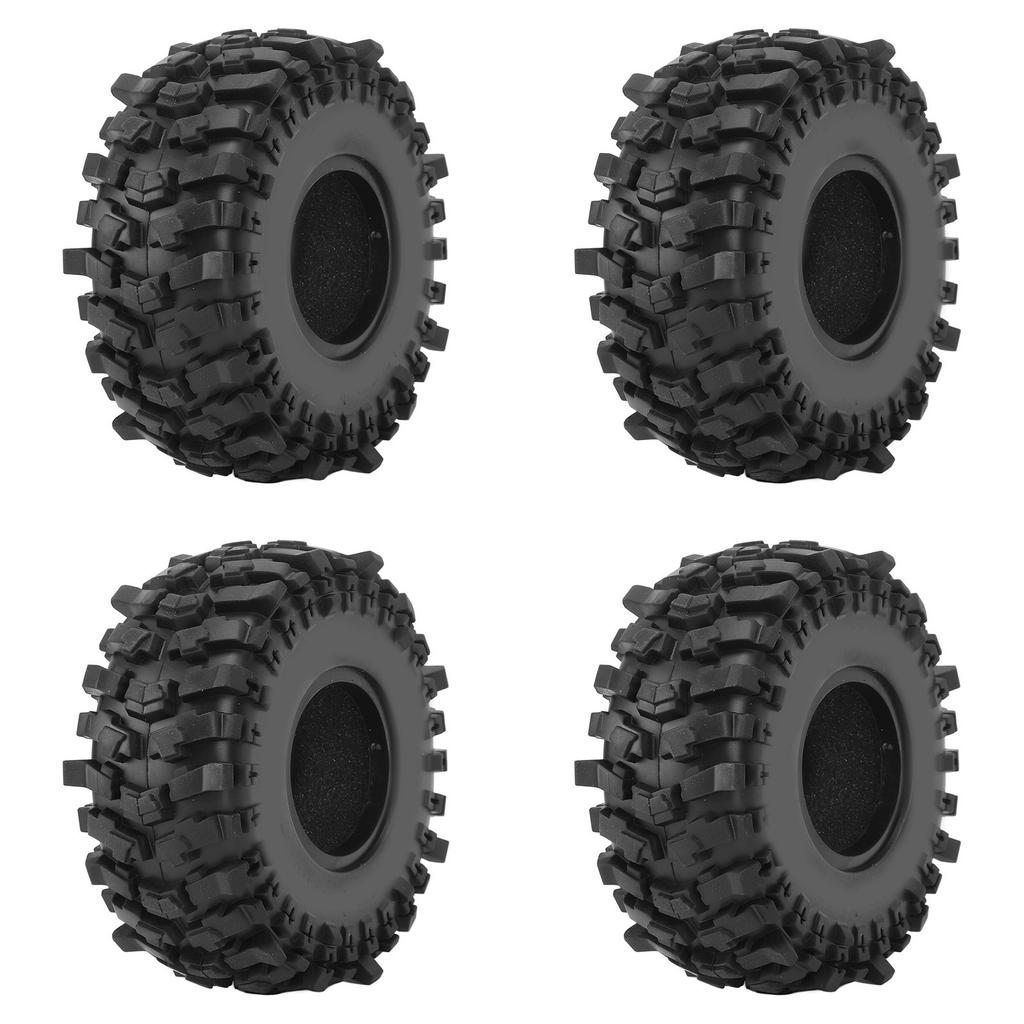 4 шт. 1,9-дюймовые шины для радиоуправляемого краулера, резиновые шины с пенополиуретановой вставкой для радиоуправляемого краулера 110 SCX10, черные
