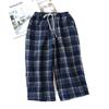 2025 Summer Couple 100% Cotton Crepe Cloth Shorts Multicolor Large Size Loose Plaid Men's Home Pants Cropped Pants Male Bottoms