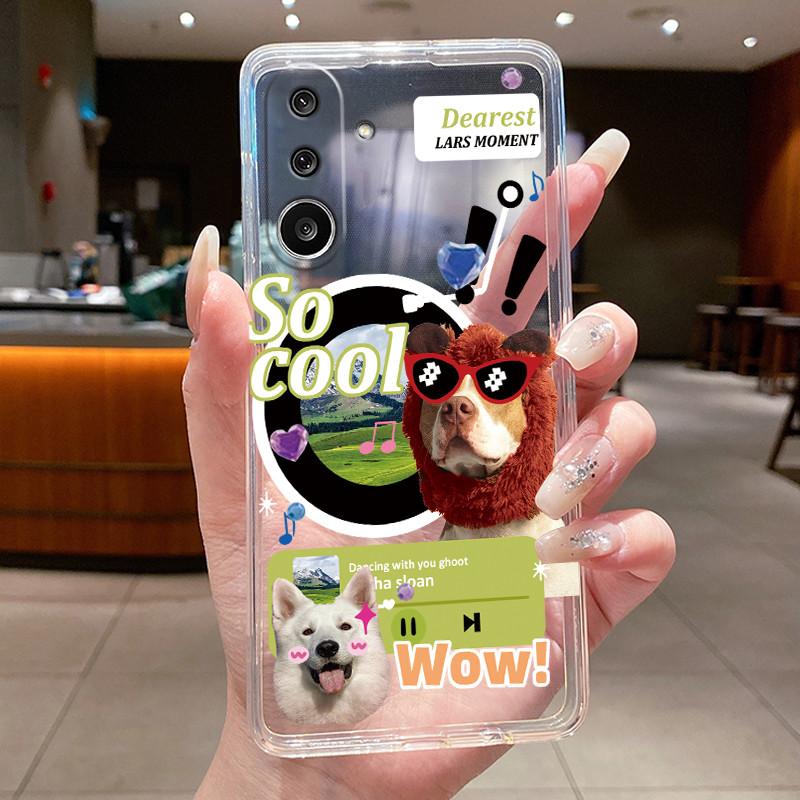 Phone Case For Samsung Galaxy M36 F36 5G Soft Transparent Silicone Flexible TPU Clear Cover Luxury Fashion Butterfly Flower Case