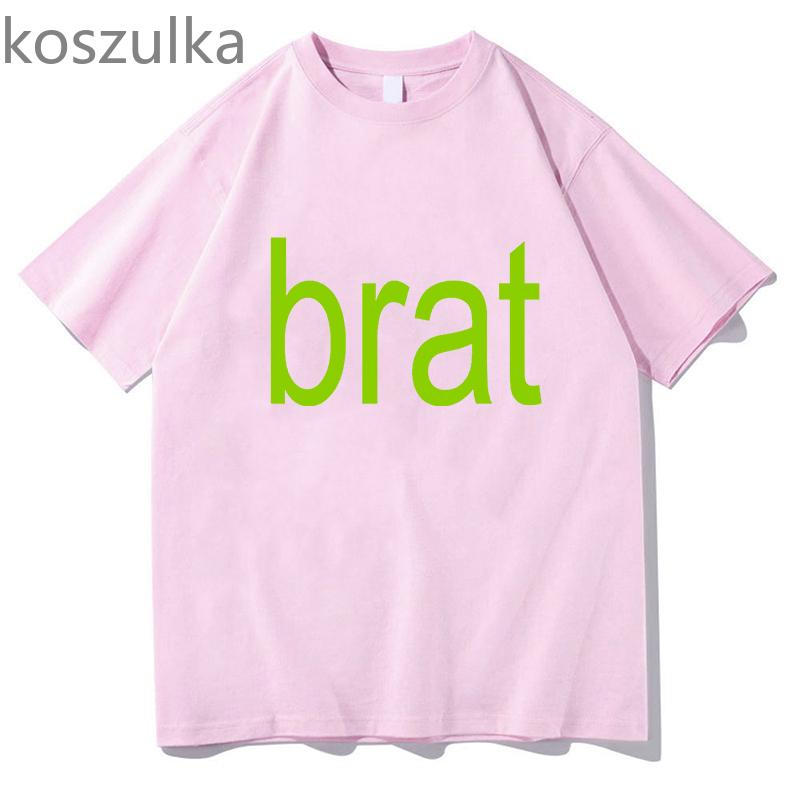 Футболки Charli xcx Brat из чистого хлопка унисекс с рисунком футболка мужская женская летняя мужская футболка большого размера с коротким рукавом