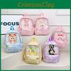 Cartoon Plush Cute Rabbit Letter Printed Children Backpack For School Use