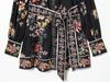 Spring 2026 European & American Style Women's Waist Tie Long Sleeve Printed Dress