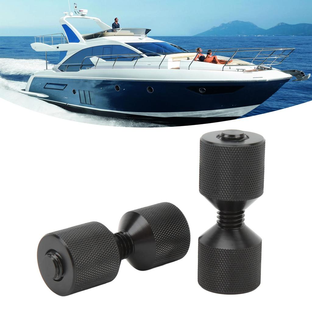 2-Hole Flange Alignment Pins, Quick Flange Pin Set, Aluminum, Durable, Easy Installation, Portable Tool, Black, M12, 2pcs