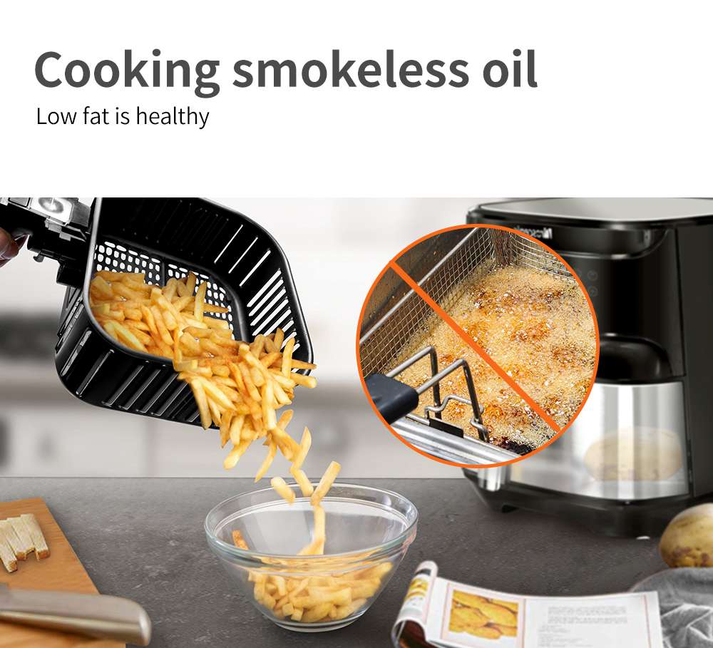 Восстановленная умная аэрофритюрница Proscenic T21, управление через приложение и Alexa, XL 5. 8QT, электрическая аэрофритюрница, духовка и безмасляная плита, 1700 Вт, 8 Co