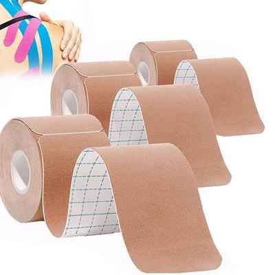 Эластичная спортивная кинезио тейп атлетические восстановительные наклейки фитнес бинты кинезиологические поддерживающие подушечки защита коленного сустава 5мx5см