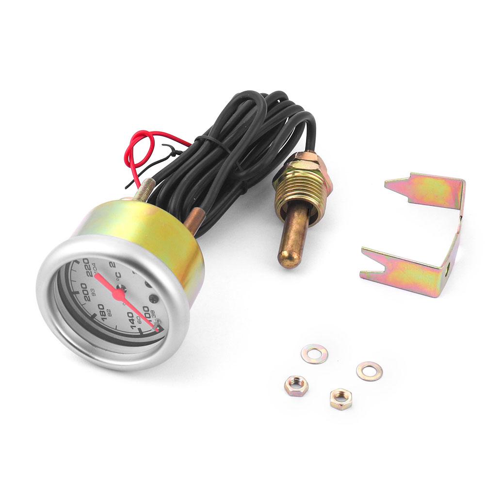 2" 52MM Mechanical 12V Water Temp Gauge 38-121℃/100-250℉ Water Temperature Gauge Car Meter With Sensor NPT 1/2-14