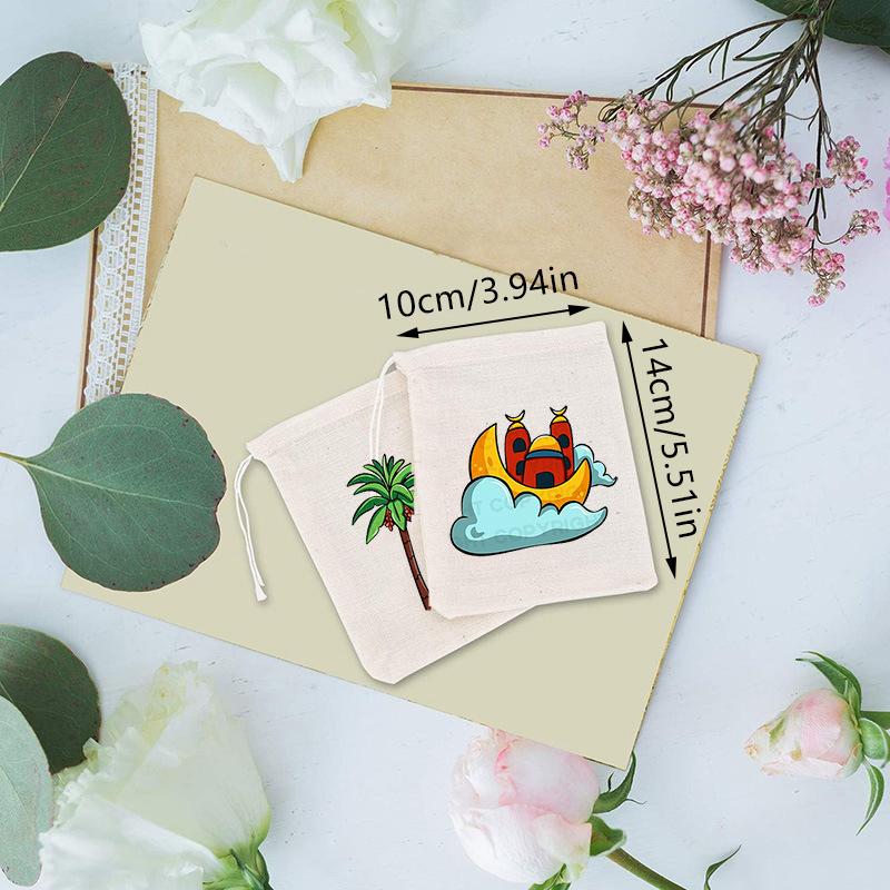 10 шт. подарочных пакетов Рамадан Карим 2025 г., исламские мусульманские принадлежности для украшения дома, упаковка для конфет и закусок на Ид Мубарак