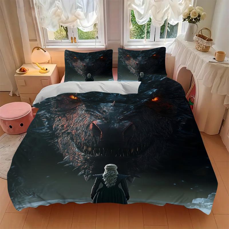 Dragon Encounter Bedding 3 Piece Set Hd Print Duvet Cover Pillowcases For Teens Adult Bedroom Decoration Christmas Gift C9211377