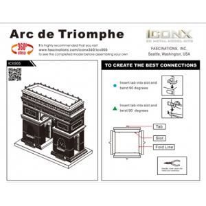 Maquette en métal - IconX - Arc de Triomphe - Couleur gris - Pour adultes - Mixte