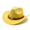 Tibetan Top Hat Minority Style Metal Feather Western Cowboy Top Hat Men And Women Couple Hat Felt Hat