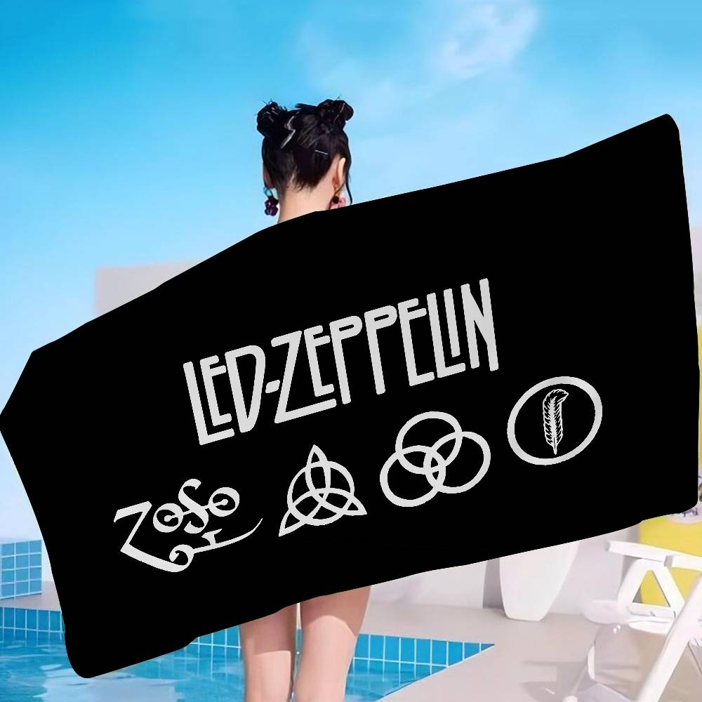 Британская рок-группа L-Led Z-Zeppelin Микрофибровое одеяло Быстросохнущие пляжные полотенца Большой размер Печать Супервпитывающее полотенце-одеяло