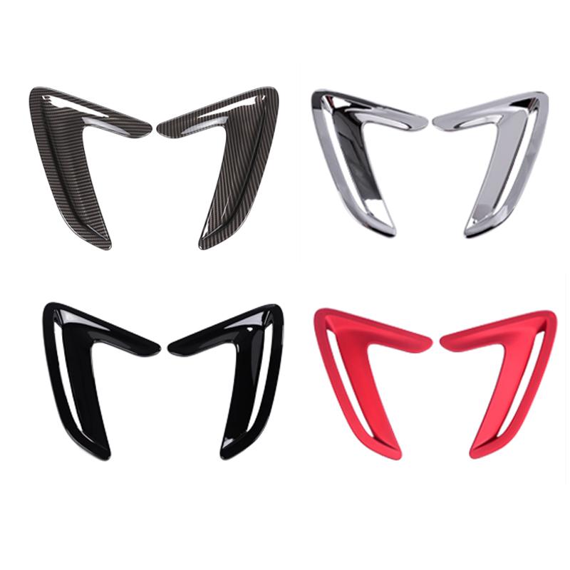 Для BMW 3 GT F34 Chrome Gloss Black Car Side Vent Air Flow Fender Декоративная крышка колеса Наклейка на передний бампер