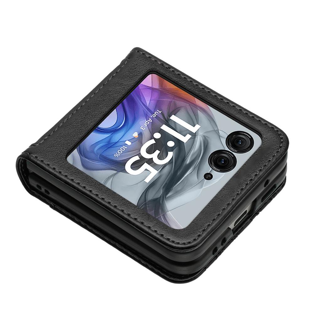 Кожаный чехол для Motorola Razr 60/50 5G с тиснением в виде бабочки и цветка, чехол для телефона с ремешком