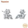 Танциз стерлингового серебра 925 пробы циркон серьги серьги-капли для женщин подарки на свадьбу