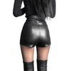 Sexy Black PU High Wtreet Summer Women Shorts Faux Leather Goth High Waisted Slim Za Woman Y2K Skinny Short Pants