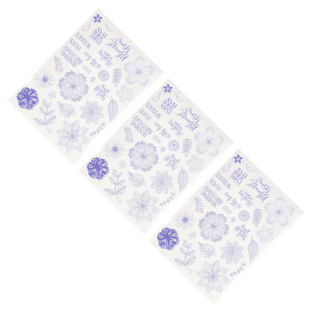 3 шт. прозрачный штамп долговечный декоративный отпечаток прозрачный штамп для фотоальбомов дневников открыток ха