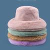 Oversized Plush Fluffy Bucket Hat Women Female Fashion Faux Fur Autumn Winter Hat  Large Warm Clouds Fisherman Cap Luxury Hat