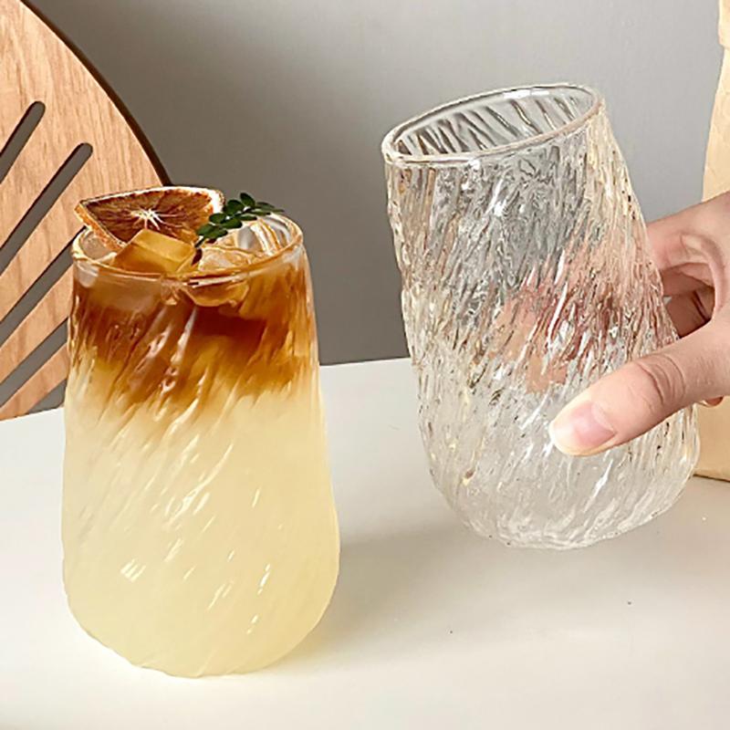 Прозрачная кофейная чашка, коктейльные бокалы, вертикальные зерна, пномпеньское стекло, стакан для воды, стакан для сока, кофейные чашки для виски