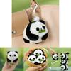 Soft Stuffed Panda Bear Keychain With Wagging Tail Plush Toy Backpack Charm