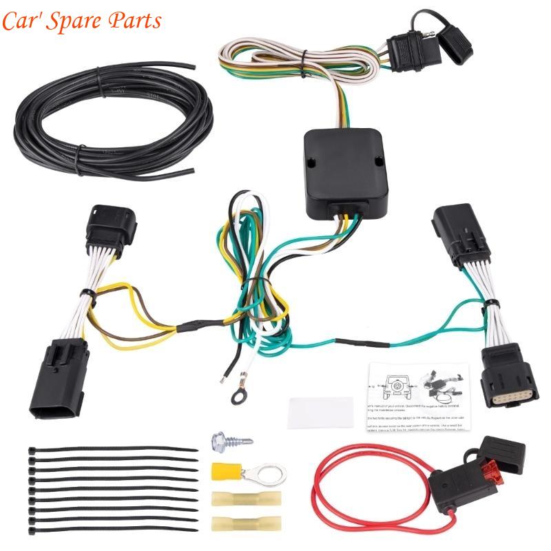 Y4UA Heavy Duty Trailer Wiring Harness Adapter 56407 Fit for Vehicles Facilitates Safe Light Function During Tow Weatherproof