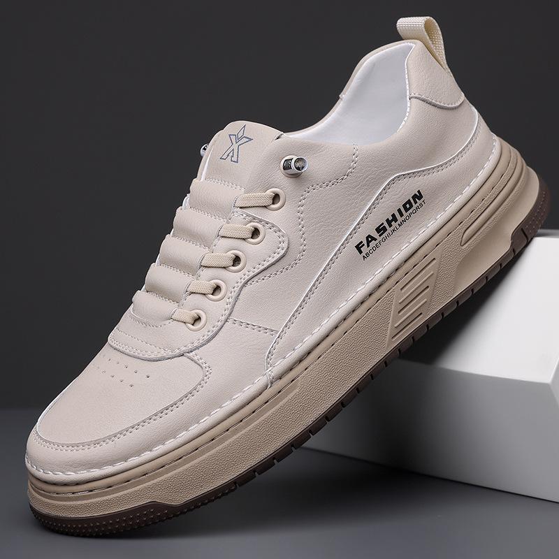 Fashion Fashion Leather Platform Sneakers for Men Spring Autumn Casual Soft-soled Men's Walking Shoes Designer Non-slip Board Shoes Male
