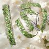 Self Adhesive Rhinestone Strip Green Crystal Trim Resin Trim Rhinestone Chain  Bag Decoration