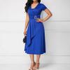 Asymmetrical V-Neck Evening Dress: Fashionable, Independent Style