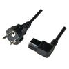 LogiLink CEE7/7 to IEC C13 90° Power Cable 2m 10A 230V 2300W Black