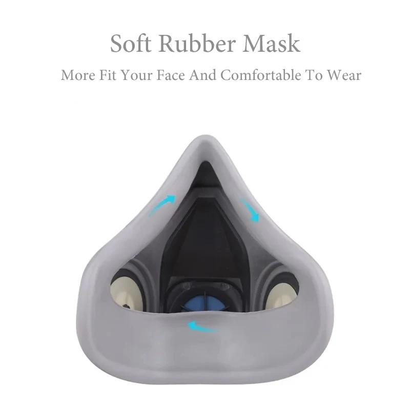 Новый распылитель на половину лица 8-в-1 с безопасностью 6300/6200, пылевой газ для покраски, полировки очков, сеспирационная маска, безопасность рабочего газа